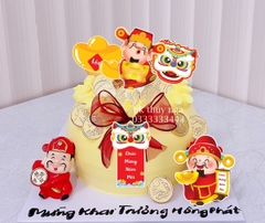 Combo 2 set giấy TẾT - đầu lân+thần tài+thỏi vàng.