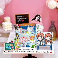 Combo 2 set giấy- học sinh nam nữ áo trắng, điểm 10, bó hoa9860.