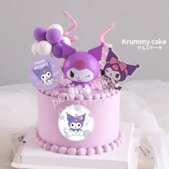 Combo 12 thẻ giấy tròn Mèo Kuromi.