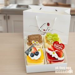 Set 10 túi giấy -MÀU TRẮNG size 18.5x18.5x15 cm (đựng hộp 4 ngăn) (CHÚ Ý TRÁNH NHẦM VỚI SET 5 TÚI ĐỰNG HỘP TIM).