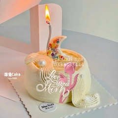10 Mica LOVE YOU MOM và Bông hoa (2  lớp).