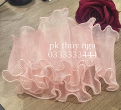 Voan thành bánh loại 1 bóng, sóng đẹp 14cm x 2m -HỒNG CAM.