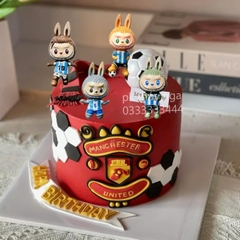 Set 4 tượng nhựa cứng Labubu (cầu thủ bóng đá).