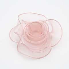 Ruybang voan (khổ 4cm x 10m) - hồng nhạt (có lõi).