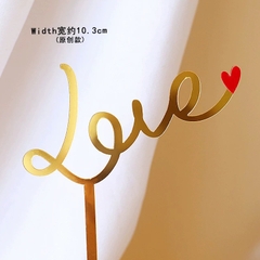 Set 10 mica love xoắn-vàng.
