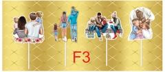 CAM-10 Set 4 cây cắm giấy gia đình (XẢ KHO).