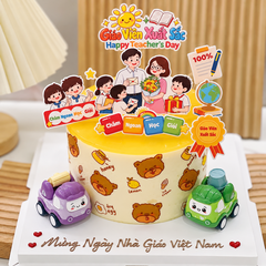 5 set giấy 20.11- thầy cô mẫu 4 (thầy cô ôm hoa và học sinh giơ tay phát biểu).