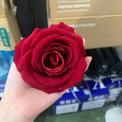 Hoa hồng đẹp (cánh cứng cáp) kt 10cm-ĐỎ ĐẬM.