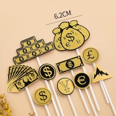 Combo 2 set giấy - thẻ chi tiết tiền vàng ép nhũ (10 cho tiết/set).