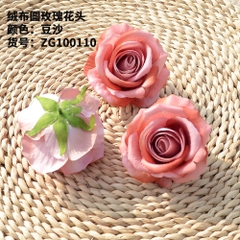 Hoa hồng đẹp (cánh cứng cáp)  kt 10cm-HỒNG CAM.