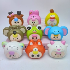 Set 3 tượng nhựa cao su mềm BABY THREE mix màu (dạng mặt MẮT  NHỎ) (mẫu mới)2681.