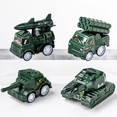 Set 4 xe QUÂN ĐỘI (xe tăng) - size  nhỏ, màu xanh đậm.