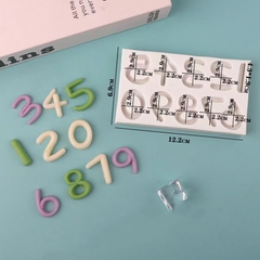 Khuôn silicon-số size 2.9cm nét tròn.