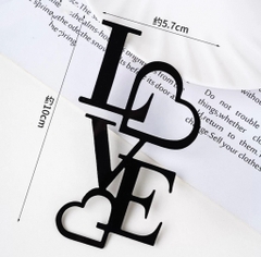 Set 10 mica LOVE xếp tầng-MÀU ĐEN.