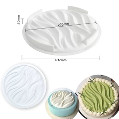 Khuôn silicon - tạo đường sóng mặt bánh (khuôn đơn).