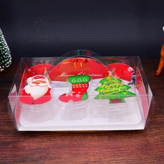 5 Set hộp chủ đề NOEL -mẫu 2 (hộp + đế + khuôn hình CÂY THÔNG -TẤT- ÔNG GIÀ NOEL).