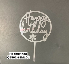 Set 10 Mica tròn đơn giản gắn hoa -BẠC.