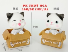 TUONG-Mèo ngồi giỏ (nhắm mắt) (loại 1 cổ lò xo).