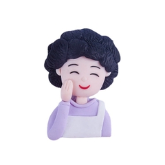 TUONG-Mẹ tóc đen, áo tím (silicon). T59
