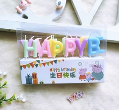Nến HPBD sắc màu (vỉ)-CHỮ MẢNH.