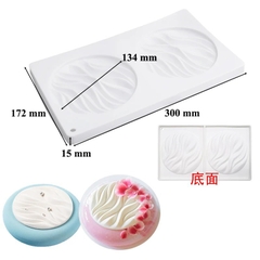 Khuôn silicon - tạo đường sóng mặt bánh (khuôn đôi).