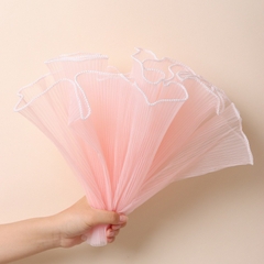 Voan thành bánh ngọc trai KHÔNG CÓ ĐÈN (kt 14cm x 200cm)-HỒNG NHẠT.