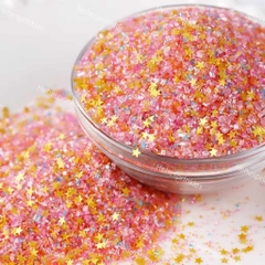 Cốm đường thạch anh lấp lánh -MÀU CAM (gói 100gam).