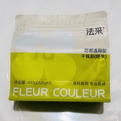 Gum paste kẹo đường)- MÀU TRẮNG (vỏ màu xanh lá và trắng - gói 600gam).