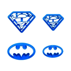 Set 4 khuôn nhấn Logo siêu nhân.