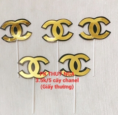 CAM-Set 5 cây chanel màu vàng (giấy thường).