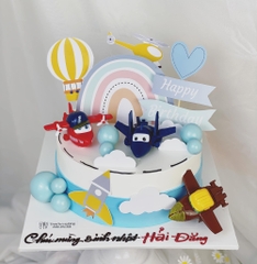 CAM-Combo 2 Set cầu vồng HPBD + tim xanh.