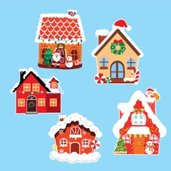 Combo 50 ngôi nhà giấy Noel mix mẫu (5 túi).