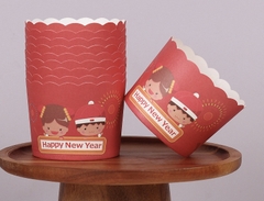 Set 50 cốc cupcake TẾT - hình em bé (kt 6 x 5.5 x 7cm).