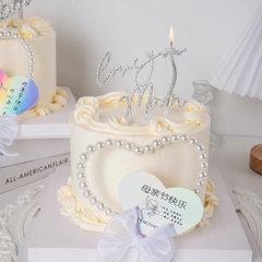 Set 5 chữ Love you mom gắn hạt 3930.