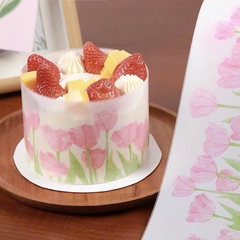 10 thành bánh giấy kt 10x55cm -hoạ tiết HOA TUYLIP.