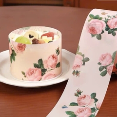 10 thành bánh giấy kt 10x55cm -hoạ tiết HOA HỒNG.