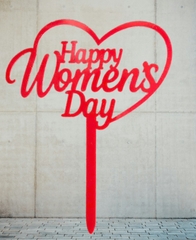 Set 10 mica women's day hình trái tim-MÀU ĐỎ.