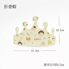 Set 10 mũ sinh nhật hình vương miện-vàng nhạt (em bé kute).