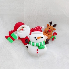 Tượng nhựa dẻo- 3 chi tiết ông già noel+ngưới tuyết+tuần lộc.