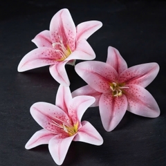 Hoa ly giả kt 14cm -màu hồng đậm.