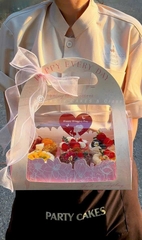 Set 5 hộp cupcake 6 lỗ quai xách -HỒNG.