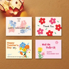 Set 20 thẻ/thiệp giấy 20.11 - mix 4 mẫu kt to 8cmx11cm.