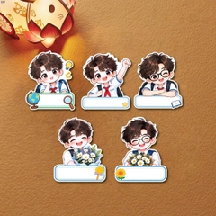 Set 50 thẻ giấy có chân cắm- bé TRAI học bài kute.