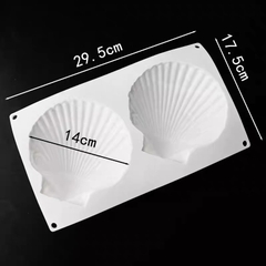 Khuôn silicon hình vỏ sò.