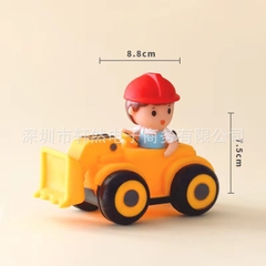 Tượng em bé lái máy xúc (size to).