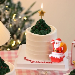 Tượng ông già noel vác túi quà vàng (nhựa).