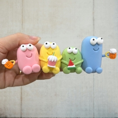 Tượng 4 nhân vật vô tri (đất nặn) -MÀU PASTEL.