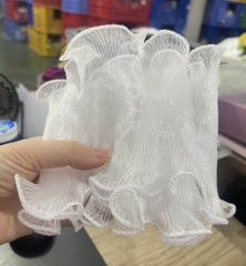 Voan thành bánh loại 1 bóng, sóng đẹp 14cm x 2m -TRẮNG.