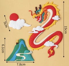 Set nhựa dẻo 3 chi tiết (rồng-núi-mây).