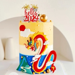 Set nhựa dẻo 3 chi tiết (rồng-núi-mây).